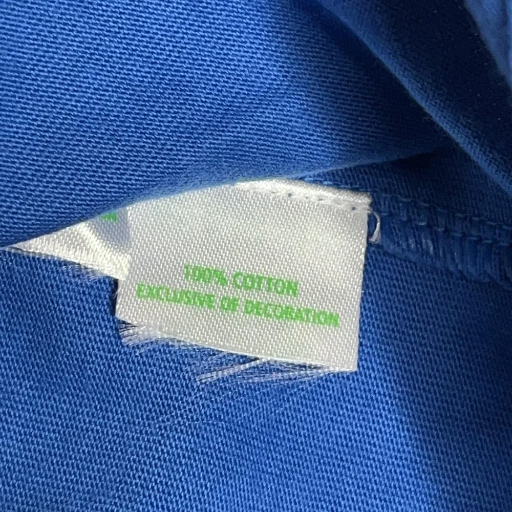 Lilly Pulitzer Isaac Knit Tank Top‎ Womens M Blue Ladder Lace Sleeveless V-Neck - Picture 5 of 5